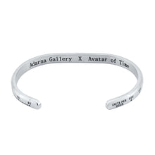 Load image into Gallery viewer, “The Tachymeter” hand painted cuff bracelet in Silver tone
