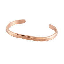 Load image into Gallery viewer, “The Bezel” brushed satin cuff bracelet in Rose Gold tone
